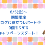 6/5(金)12時スタート！ブログに役立つノウハウレポートがもらえます。
