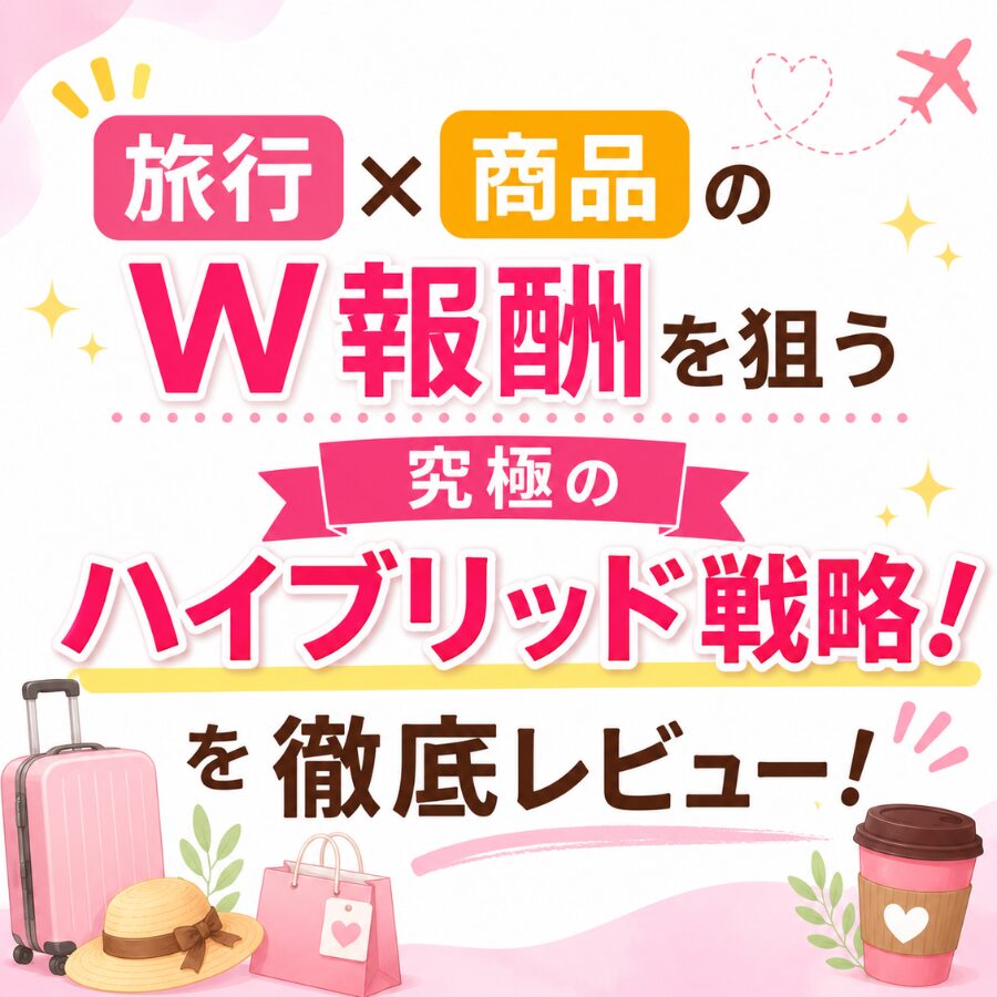 旅行×商品のW報酬を狙う究極のハイブリッド戦略！を徹底レビュー！(旅行ブログ)